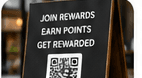 QR code on a menu board
