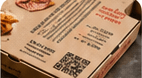 QR code on a pizza box