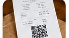 QR code on a receipt