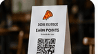 QR code on a table tent