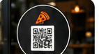 QR code on a window decal